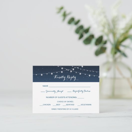 天海軍ブルースターリーナイトウェディングRSVP エンクロージャーカード (スタンド正面)