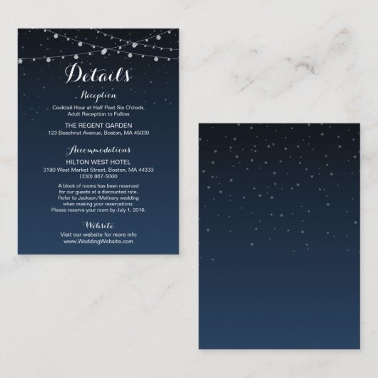 天海軍ブルースターリーナイト結婚ズ エンクロージャーカード (正面/裏面)