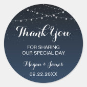 天海軍ブルースターリーナイト結婚式の引き出物 ラウンドシール (正面)