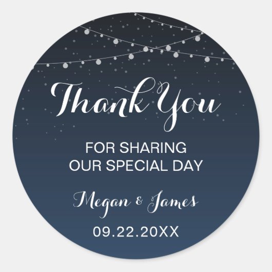 天海軍ブルースターリーナイト結婚式の引き出物 ラウンドシール (正面)