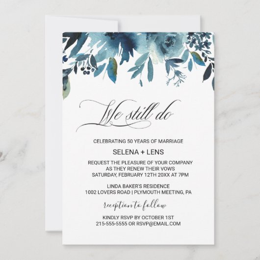 天海軍ブルーフローラ誓の更新 招待状 (正面)