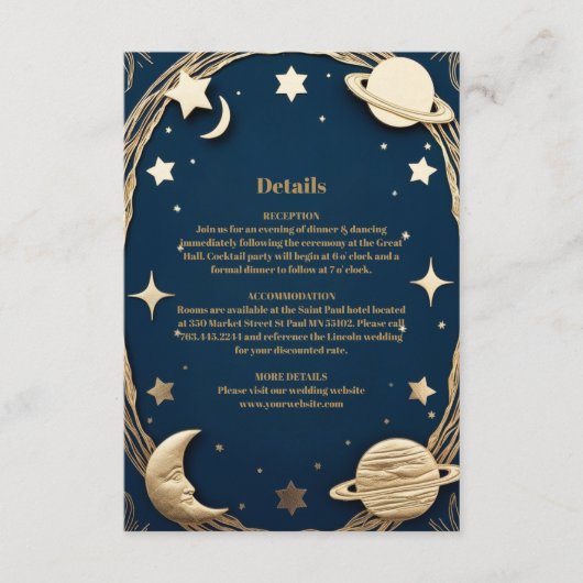 天海軍金ゴールド三日月結婚月 エンクロージャーカード (正面)