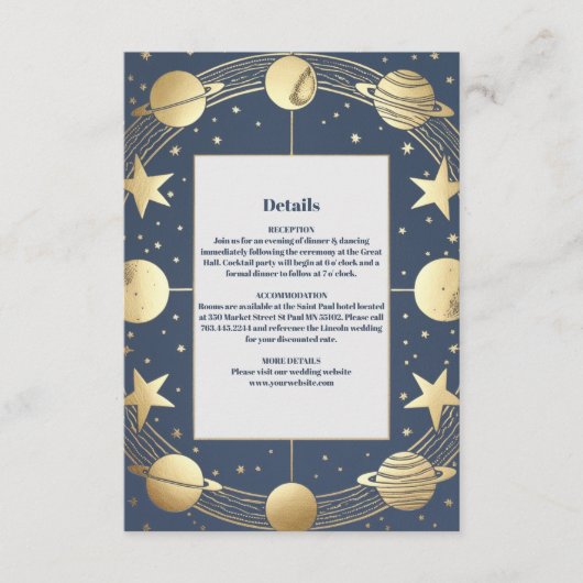 天海軍金ゴールド三日月結婚月 エンクロージャーカード (正面)