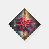 天測ポインセチアフェスティバルフローラデコページ スタンダードカクテルナプキン (角)