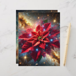 天測ポインセチアフローラスクラップブック紙シート