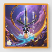 天測航法 スクエア壁時計 (正面)