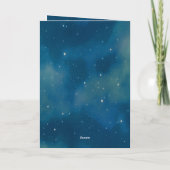 天測〔占星術の〕十二宮図記号ファンタジー魚座誕生日 カード (裏面)