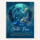 天測〔占星術の〕十二宮図記号ファンタジー魚座誕生日 ノートブック (正面)