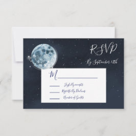 天満月の星結婚の応答RSVP 出欠カード
