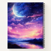 天満月の星雲神秘的なジャーナル ノートブック (裏面)