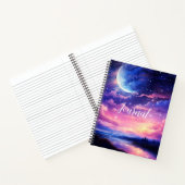 天満月の星雲神秘的なジャーナル ノートブック (内部)