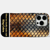 天然のヘビの複雑なパターンの詳細 Case-Mate iPhoneケース (裏面 (横))