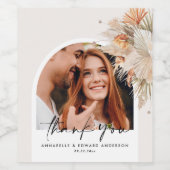 天然の植物性アーチ写真のパモダンパス ワインラベル (シングルラベル)