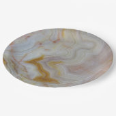 天然の灰石、原色、デザイン ペーパープレート (アングル)