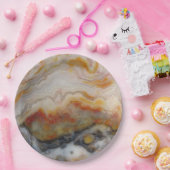 天然の灰石、原色、デザイン ペーパープレート (パーティー)