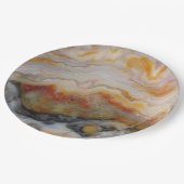 天然の灰石、原色、デザイン ペーパープレート (アングル)