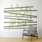 天然の緑の竹 タペストリー (インサイチュ(横))