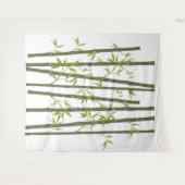 天然の緑の竹 タペストリー (正面(横))