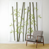 天然の緑の竹 タペストリー (インサイチュ)