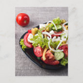 天然の野菜を使ったサラダの小さなボウル ポストカード (正面)