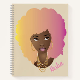 天然の髪信じは、彼女は行った ノートブック