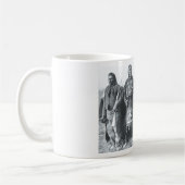 天然アメリカインディアンのヴィンテージのポートレート コーヒーマグカップ (左)