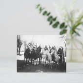 天然アメリカインディアンのヴィンテージのポートレート ポストカード (スタンド正面)