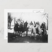 天然アメリカインディアンのヴィンテージのポートレート ポストカード (正面/裏面)