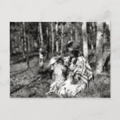 天然アメリカインディアンのヴィンテージのポートレート ポストカード (正面)