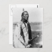 天然アメリカインディアンのヴィンテージのポートレート ポストカード (正面/裏面)
