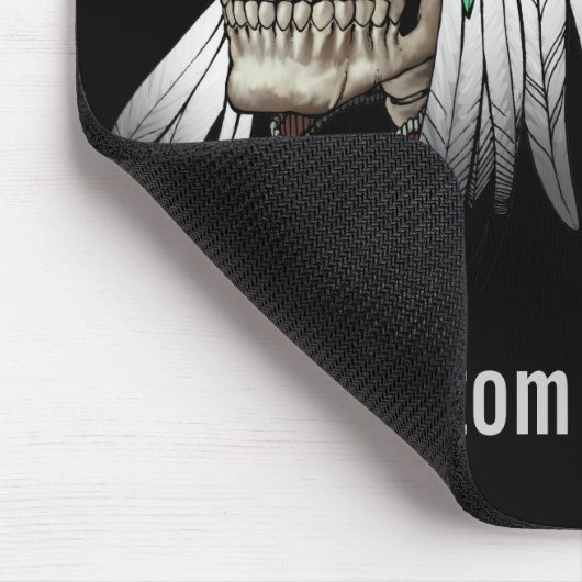 天然アメリカインディアンの種族のゴシック様式スカル マウスパッド (コーナー)