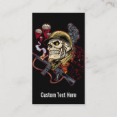 天然アメリカインディアンの種族のゴシック様式スカル 名刺 (裏面)