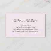 天然エコオーガニックラベンダー水彩フローラ 名刺 (裏面)