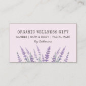 天然エコオーガニックラベンダー水彩フローラ 名刺 (正面)