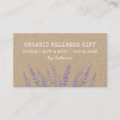 天然エコオーガニックラベンダー水彩フローラ 名刺 (正面)