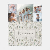 天然エレガント植物数々の写真ホームデコル フリースブランケット (正面)