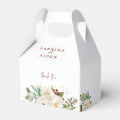 天然エレガント白バラ牡丹フローラ結婚 フェイバーボックス (裏面サイド)