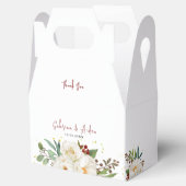 天然エレガント白バラ牡丹フローラ結婚 フェイバーボックス (オープン)