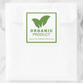 天然オーガニック環境にやさしグリーン製品ラベル スクエアシール (バッグ)