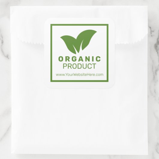 天然オーガニック環境にやさしグリーン製品ラベル スクエアシール (バッグ)