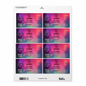 天然カラフル顔血清ボトルスポイトラベル ラベル (フルシート)