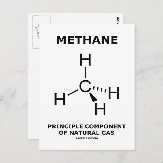 天然ガスのメタン原理成分 ポストカード (正面/裏面)