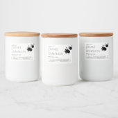 天然キャンドル白黒プロダクトラベル フードラベル (ボトル)