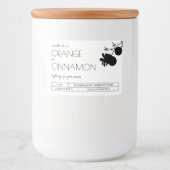 天然キャンドル白黒プロダクトラベル フードラベル (正面)