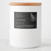 天然キャンドル白黒プロダクトラベル フードラベル (正面)