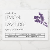 天然キャンドル白黒プロダクトラベル フードラベル (シングルラベル)