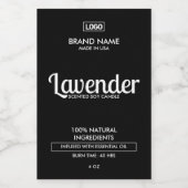 天然キャンドル白黒プロダクトラベル フードラベル (シングルラベル)