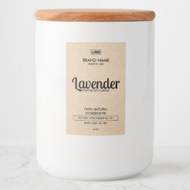 天然キャンドル白黒プロダクトラベル フードラベル