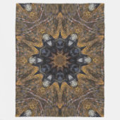 天然シャーマンの精神のトーテムの動物の盾のプラシ天 フリースブランケット (正面)