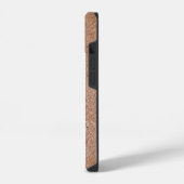 天然スエード革テクスチャ背景パターンr iPhoneケース (左側面)